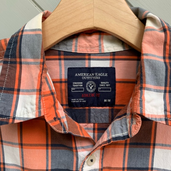 American Eagle Plaid Button-Down Shirt - Picture 2 of 3